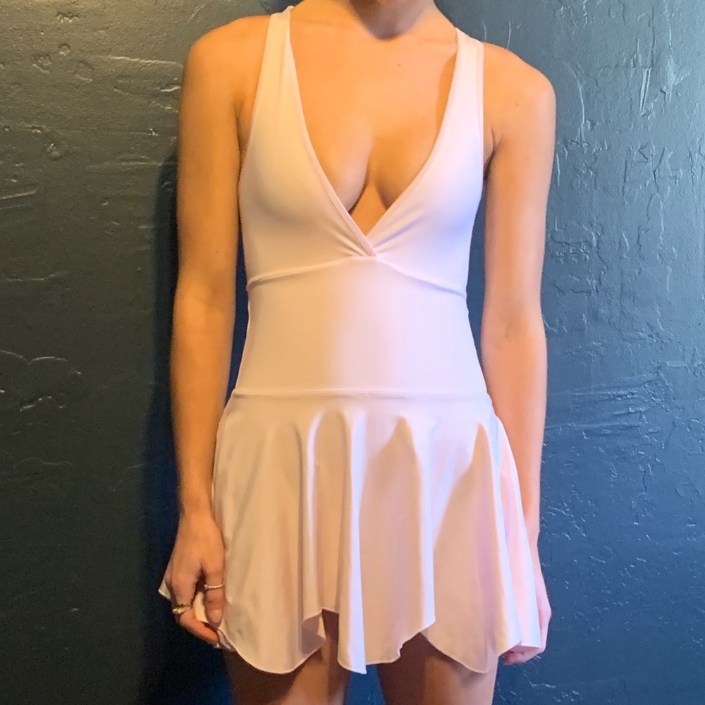 Ballet Pink Sleeveless Athletic Sports Mini Dress w/Bodysuit Playdress